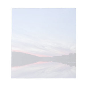 Beautiful Wilderness Sunset over Lake Photo Notepad