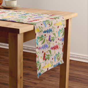 Beautiful Wildflower, Bee, Lady Bug Short Table Runner