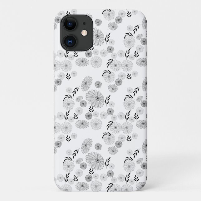 Beautiful Wildflower Doodles Pattern  Case-Mate iP Case-Mate iPhone Case (Back)