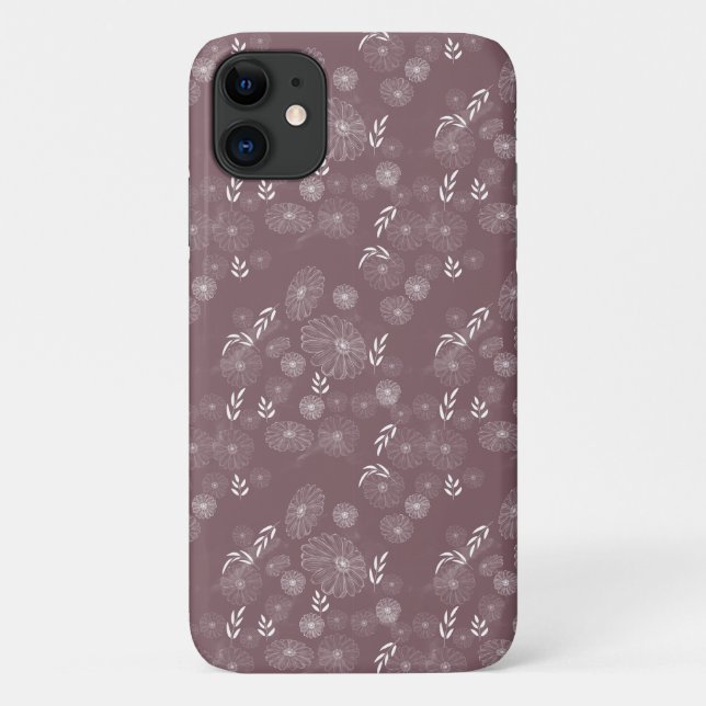Beautiful Wildflower Doodles Pattern  Case-Mate iP iPhone Case (Back)