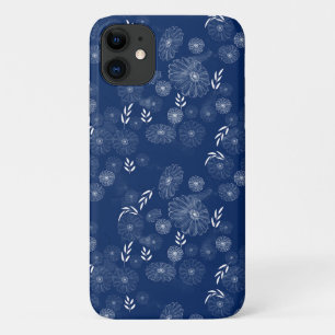 Beautiful Wildflower Doodles Pattern  iPhone 11 Case