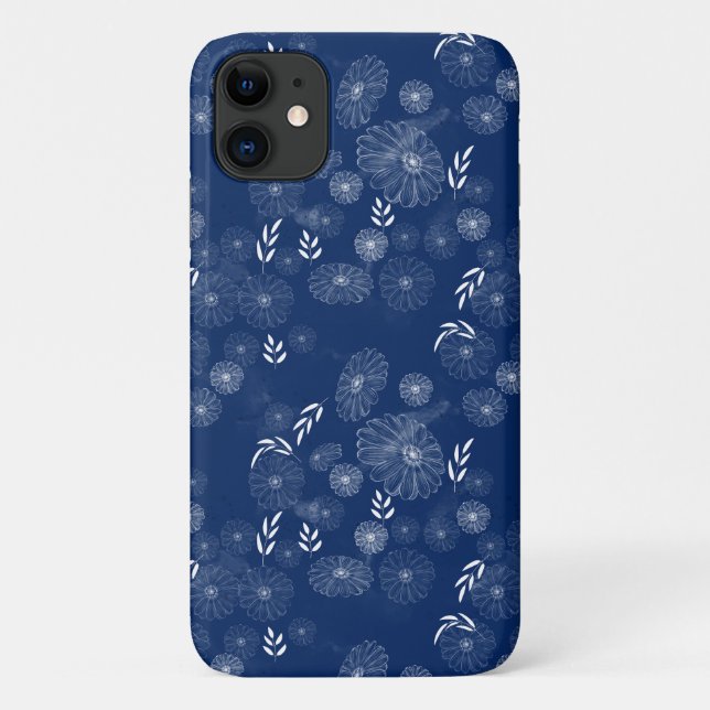 Beautiful Wildflower Doodles Pattern  Case-Mate iPhone Case (Back)