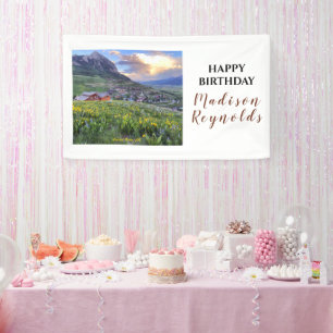 Beautiful Wildflower Mountain Beautiful Sky Banner