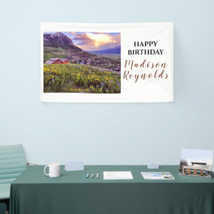 Beautiful Wildflower Mountain Beautiful Sky Banner