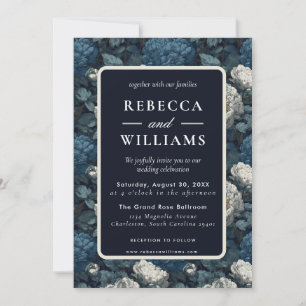 Beautiful Wildflower Peonies Flower Fall Wedding Invitation