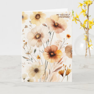 Beautiful Wildflowers Flowers SORRY FOR YOUR LOSS Card