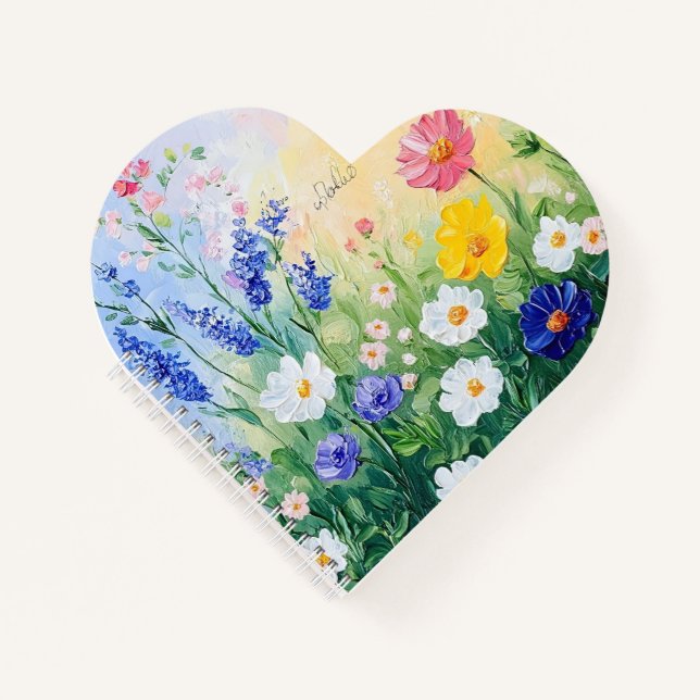 Beautiful wildflowers meadow  notebook (Front)