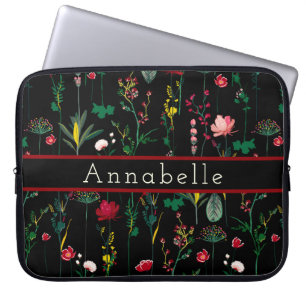Beautiful Wildflowers Personalise Laptop Sleeve