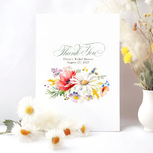 Beautiful Wildflowers Small Thank You Card