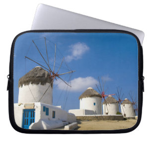 Beautiful windmills on the island of Mykonos, Laptop Sleeve