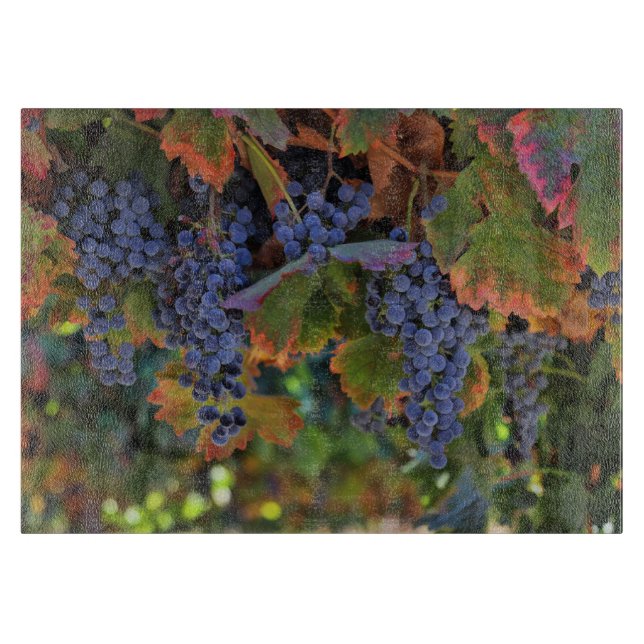 Beautiful Wine Grapes Vineyard Cutting Board (Front)