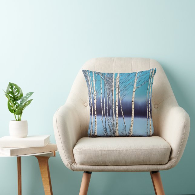 Beautiful Winter Birch Cushion (Chair)