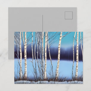 Beautiful Winter Birch Postcard