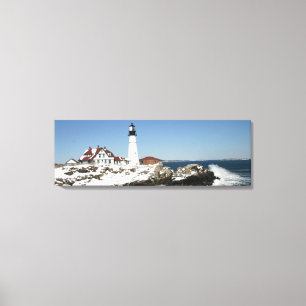 Beautiful winter day at Portland Head Light Canvas Print