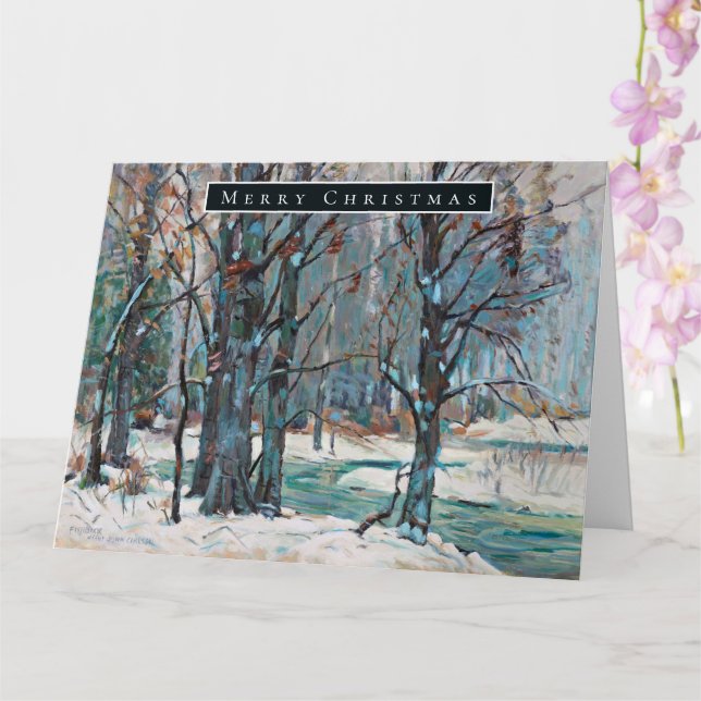 Beautiful Winter in Colourful Art Card (Orchid)