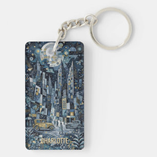 Beautiful Winter In The Big City Key Ring