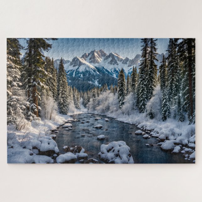 Beautiful Winter in the Mountains Jigsaw Puzzle (Horizontal)