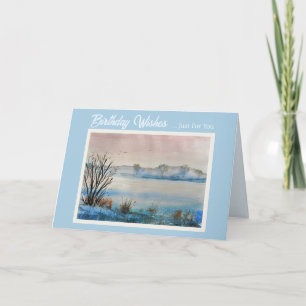 Beautiful Winter Landscape Birthday Card