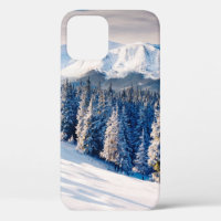Beautiful winter landscape with snow covered trees