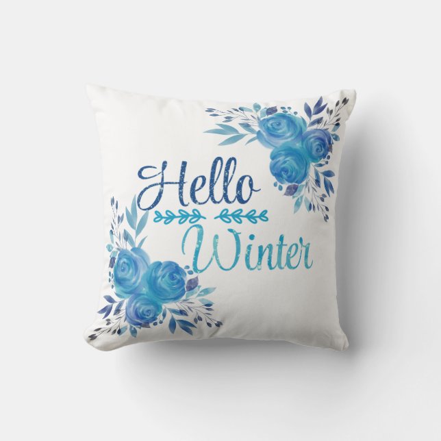 beautiful winter seasonal design Throw Pillow (Front)