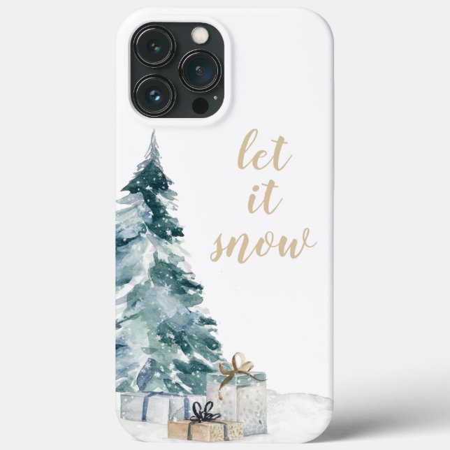 Beautiful Winter Snowy Christmas Tree Case-Mate iPhone Case (Back)