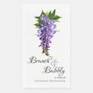 Beautiful Wisteria Brunch Bubbly Bridal Shower Napkin