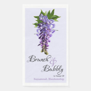 Beautiful Wisteria Brunch Bubbly Bridal Shower Napkin