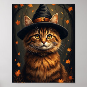 Beautiful Witch Cat Poster