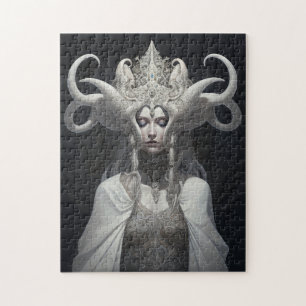 Beautiful Witch Demon Queen Fantasy Art Jigsaw Puzzle