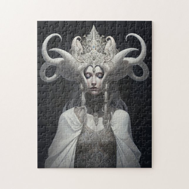 Beautiful Witch Demon Queen Fantasy Art Jigsaw Puzzle (Vertical)