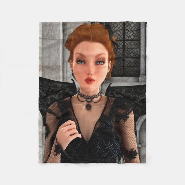 Beautiful Witch Fleece Blanket (Front)