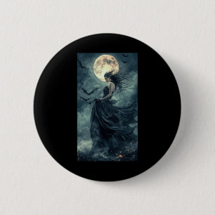 Beautiful Witch Gothic Fantasy Vampire Moonlight 1 6 Cm Round Badge