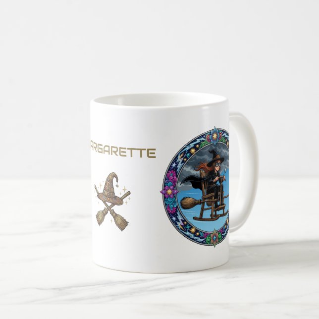 Beautiful Witch Pilot Coffee Mug (Front Right)
