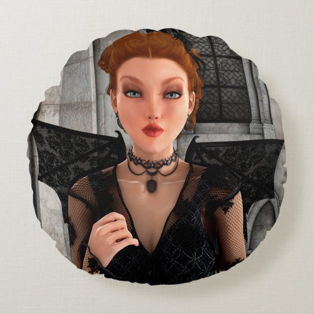 Beautiful Witch Round Cushion (Front)