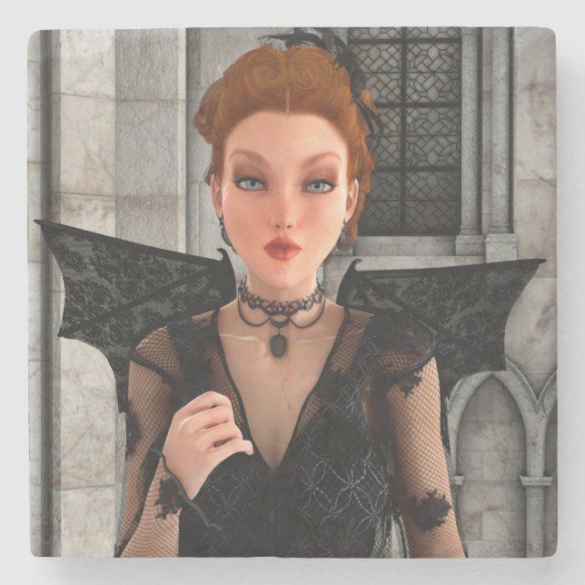 Beautiful Witch Stone Coaster (Front)