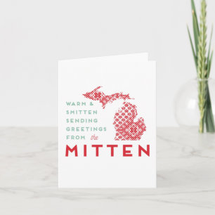 Beautiful witty Michigan Christmas Holiday Mitten