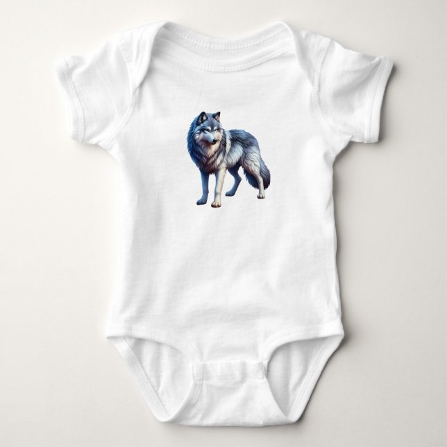 Beautiful Wolf Baby Bodysuit (Front)