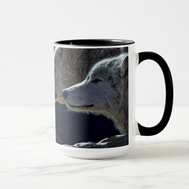 Beautiful wolf coffee mug. mug (Right)