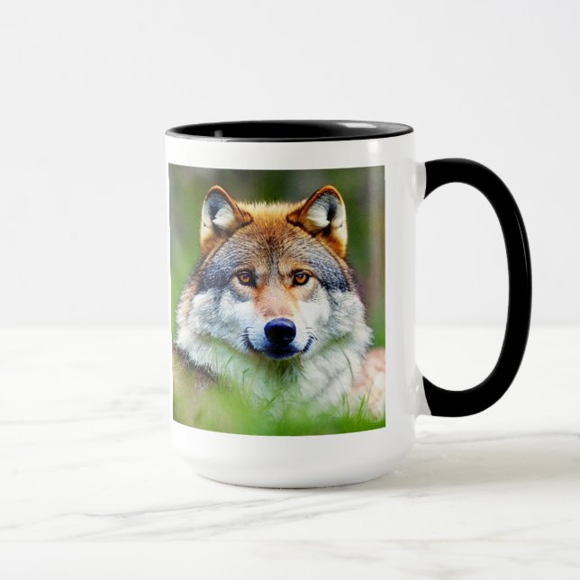 Beautiful Wolf head Painting  Mug (Right)