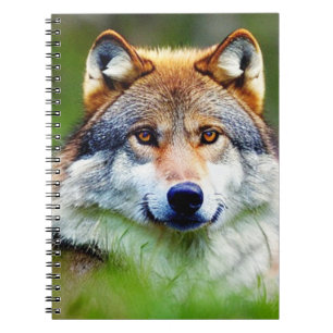 Beautiful Wolf head Painting  Notebook