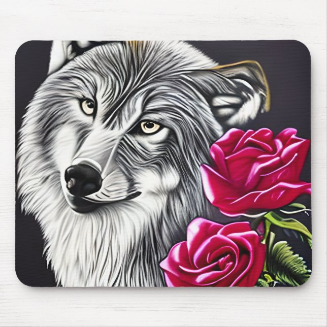 Beautiful Wolf Mousepad (Front)