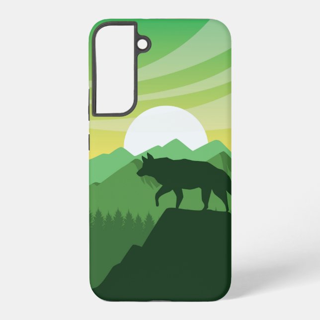 Beautiful wolf scene   samsung galaxy s22+ case (Back)