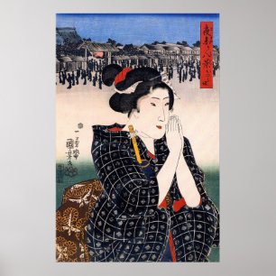 Beautiful Woman Bijin-ga, Utagawa Kuniyoshi Poster