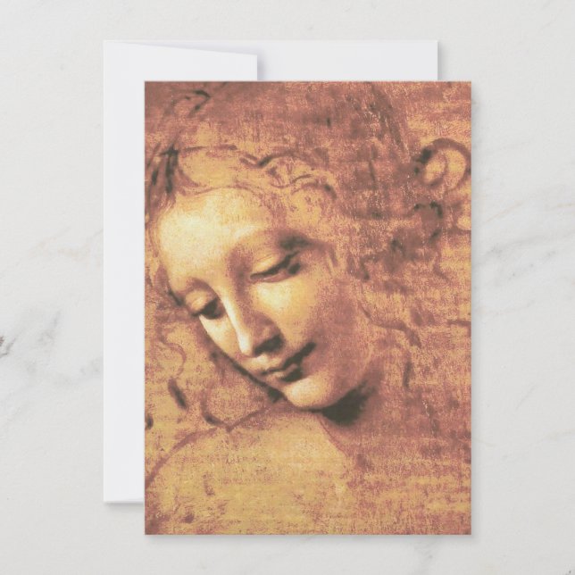 Beautiful Woman by Leonardo da Vinci Invitation (Front)