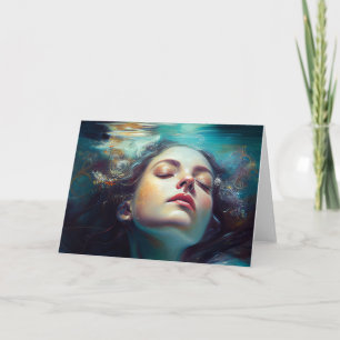 Beautiful Woman Dreams Underwater All Occasions Card