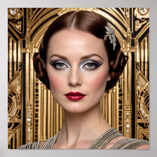 Beautiful Woman Face Poster (Front)