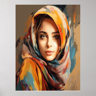 Beautiful woman face wall art Abstract Woman Paint