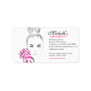 Beautiful woman fashion illustration branding label