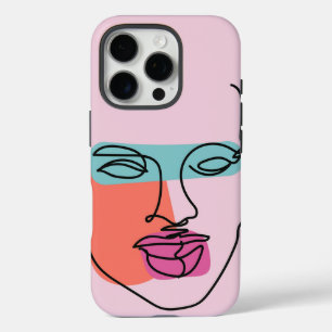 Beautiful Woman Line Art Tough iPhone case