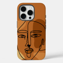 Beautiful Woman Line Art Tough iPhone case